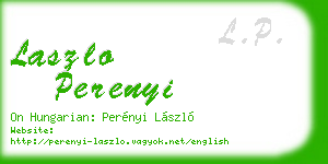 laszlo perenyi business card