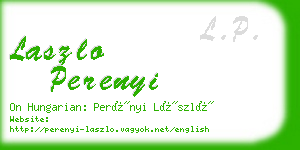 laszlo perenyi business card